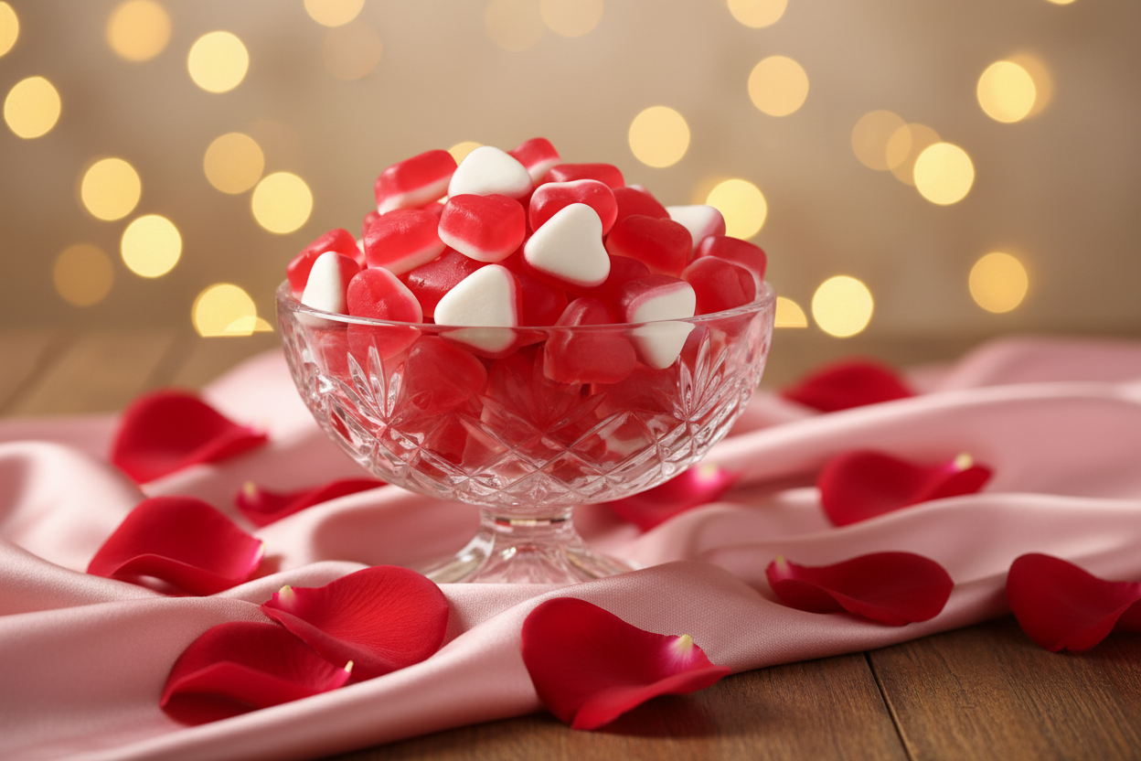 DULCEPLUS Petits Cœurs Fraise-Crème