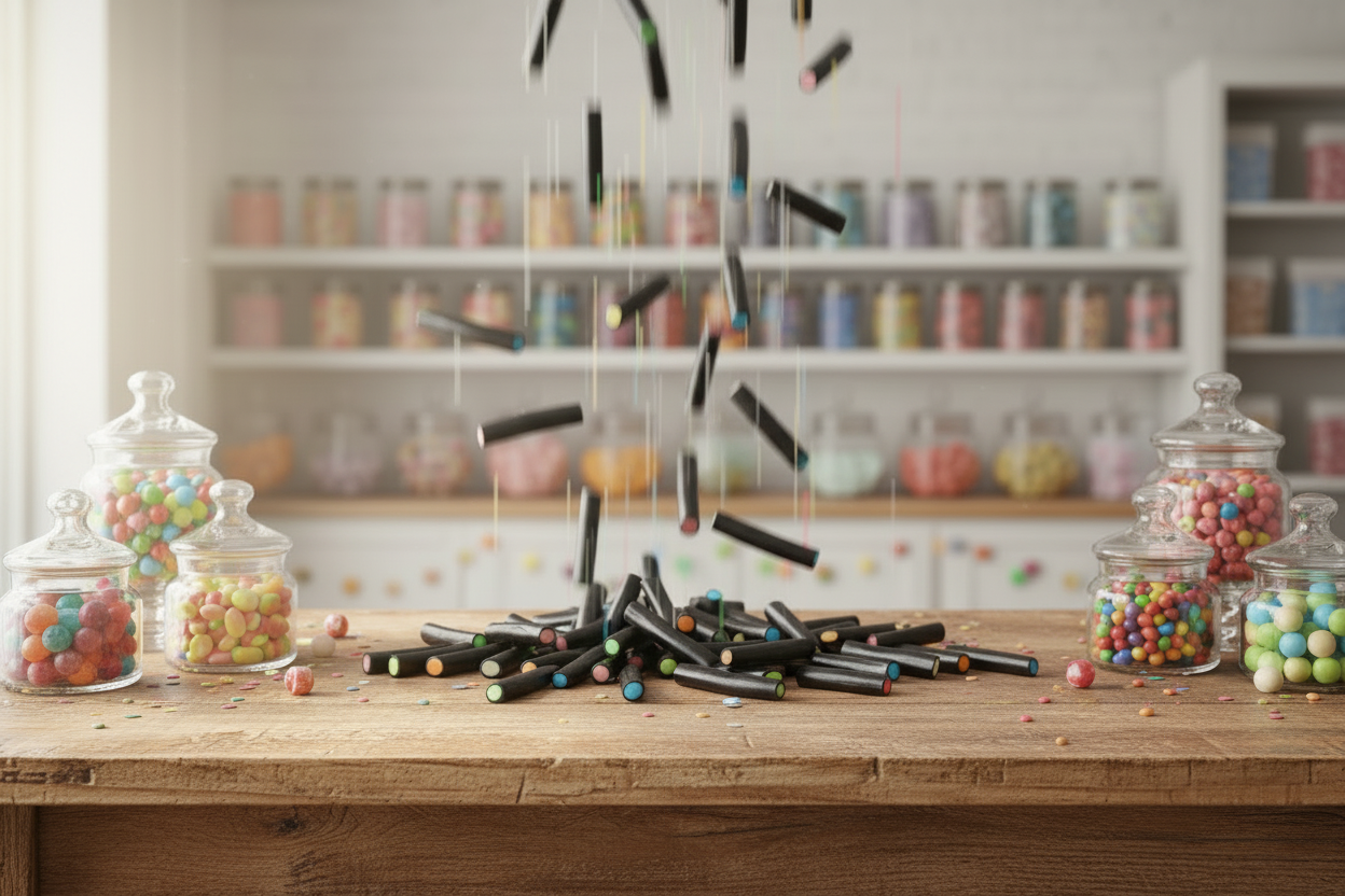 DULCEPLUS Mini Câbles Réglisse Fourrés